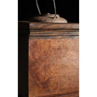 花梨瘤木に縞黒檀 六角瓶掛　X249 