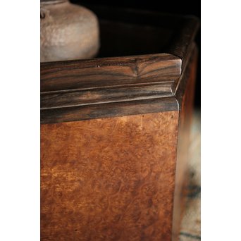 花梨瘤木に縞黒檀 六角瓶掛　X249 