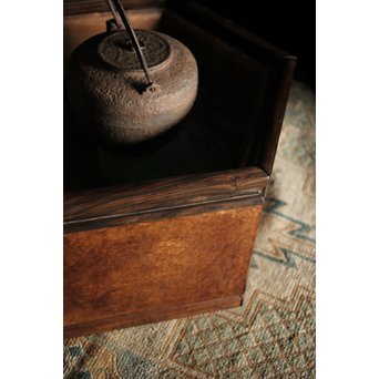 花梨瘤木に縞黒檀 六角瓶掛　X249 