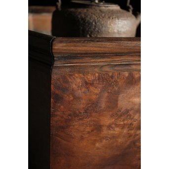 花梨瘤木に縞黒檀 六角瓶掛　X249 