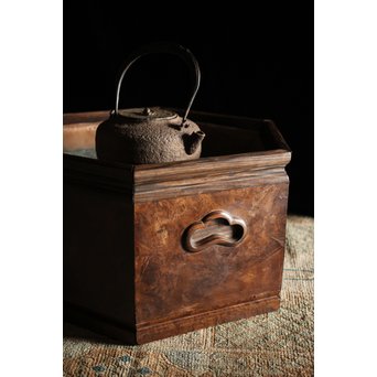 花梨瘤木に縞黒檀 六角瓶掛　X249 