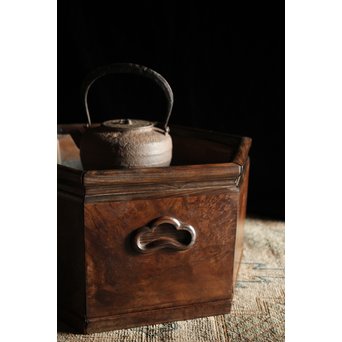 花梨瘤木に縞黒檀 六角瓶掛　X249 