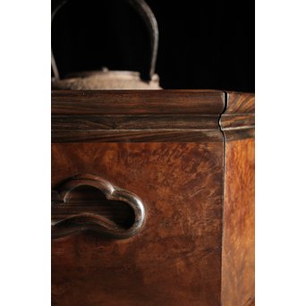 花梨瘤木に縞黒檀 六角瓶掛　X249 