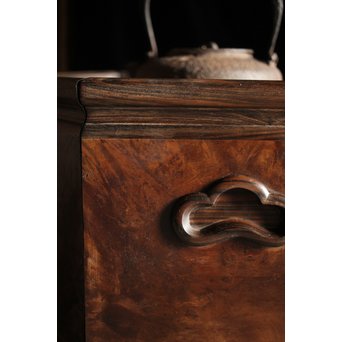 花梨瘤木に縞黒檀 六角瓶掛　X249 