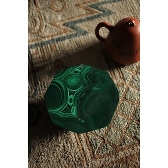 孔雀石 茶銚敷　U226 