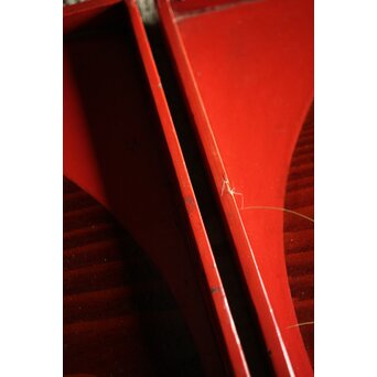 萩秋草朱塗蒔絵 膳五枚　Q111 