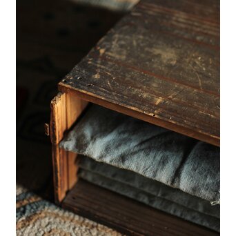 萩秋草朱塗蒔絵 膳五枚　Q111 