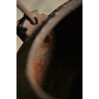 紫金堂 忠三郎系 時代鉄環摘蓋 平提手 天明形手取釜/鉄瓶/湯沸　M229 