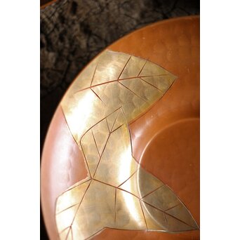 玉川堂 葉紋茶托5枚1組　M231 