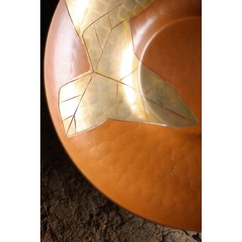 玉川堂 葉紋茶托5枚1組　M231 