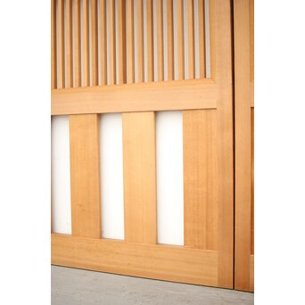 障子枠付 白木格子戸 2枚1組　L1032Y 