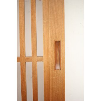 障子枠付 白木格子戸 2枚1組　L1032Y 