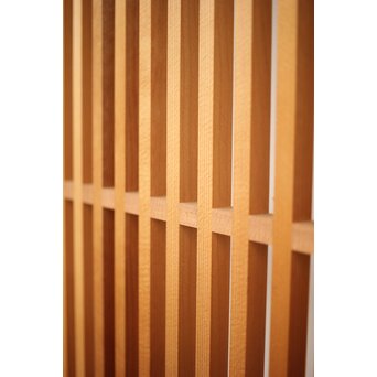 障子枠付 白木格子戸 2枚1組　L1032Y 