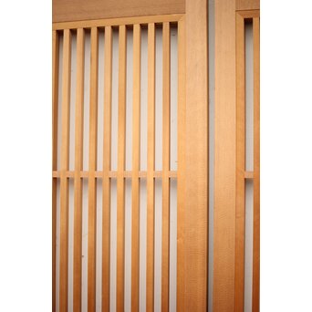 障子枠付 白木格子戸 2枚1組　L1032Y 