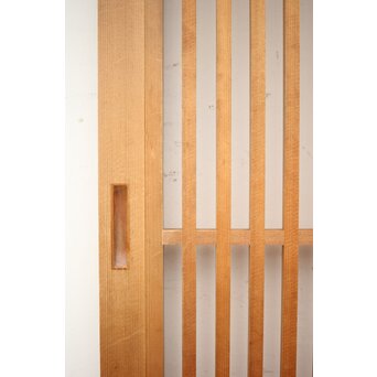 障子枠付 白木格子戸 2枚1組　L1032Y 