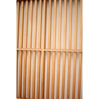 障子枠付 白木格子戸 2枚1組　L1032Y 