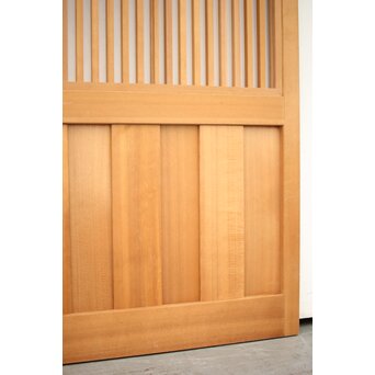 障子枠付 白木格子戸 2枚1組　L1032Y 