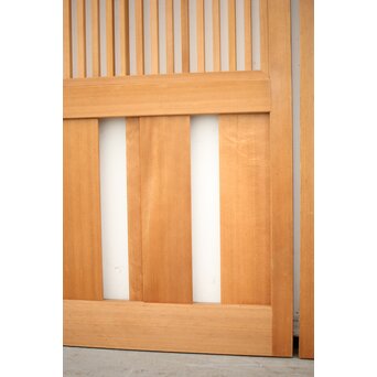 障子枠付 白木格子戸 2枚1組　L1032Y 