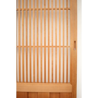 障子枠付 白木格子戸 2枚1組　L1032Y 