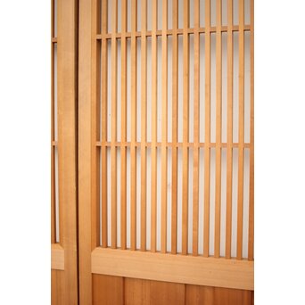 障子枠付 白木格子戸 2枚1組　L1032Y 