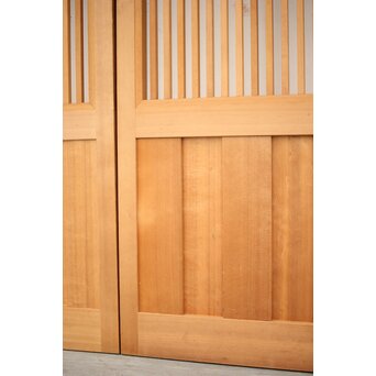 障子枠付 白木格子戸 2枚1組　L1032Y 