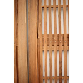 障子枠付 白木格子戸 4枚1組　L1034 