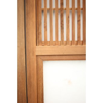 障子枠付 白木格子戸 4枚1組　L1034 