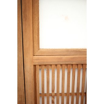 障子枠付 白木格子戸 4枚1組　L1034 