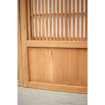 障子枠付 白木格子戸 4枚1組　L1034 