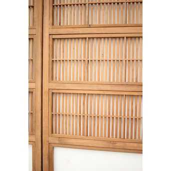 障子枠付 白木格子戸 4枚1組　L1034 