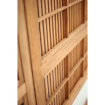 障子枠付 白木格子戸 4枚1組　L1034 