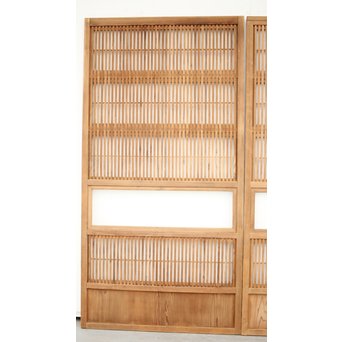 障子枠付 白木格子戸 4枚1組　L1034 