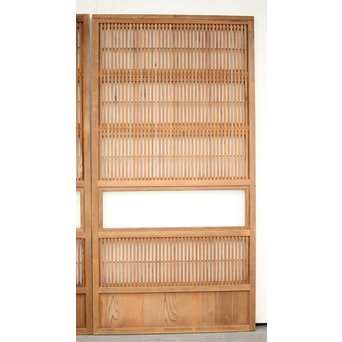 障子枠付 白木格子戸 4枚1組　L1034 