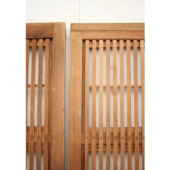 障子枠付 白木格子戸 4枚1組　L1034 