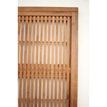 障子枠付 白木格子戸 4枚1組　L1034 