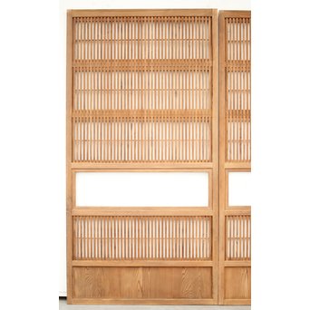 障子枠付 白木格子戸 4枚1組　L1034 