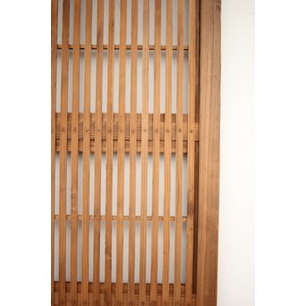 障子枠付 白木格子戸 4枚1組　L1034 