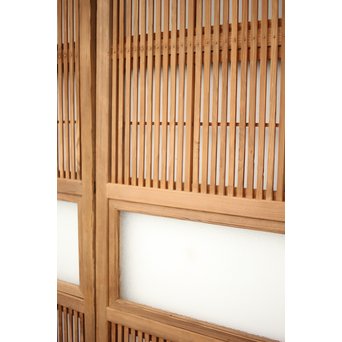 障子枠付 白木格子戸 4枚1組　L1034 