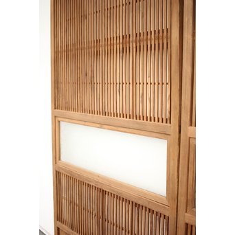 障子枠付 白木格子戸 4枚1組　L1034 