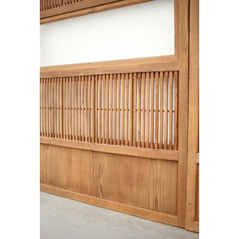 障子枠付 白木格子戸 4枚1組　L1034 