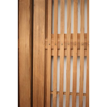 障子枠付 白木格子戸 4枚1組　L1034 