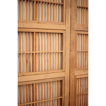 障子枠付 白木格子戸 4枚1組　L1034 