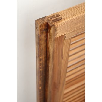 障子枠付 白木格子戸 4枚1組　L1034 