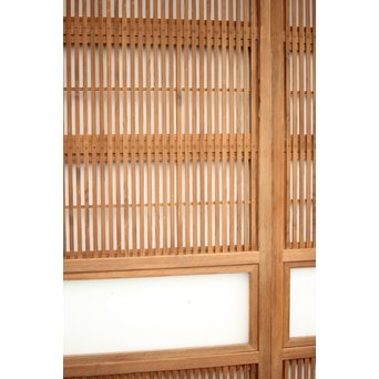 障子枠付 白木格子戸 4枚1組　L1034 