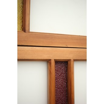 4色ガラスの欄間/明り取り 4枚1組　R0038Y 