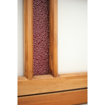 4色ガラスの欄間/明り取り 4枚1組　R0038Y 