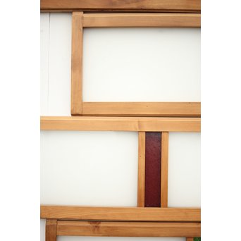 4色ガラスの欄間/明り取り 4枚1組　R0038Y 