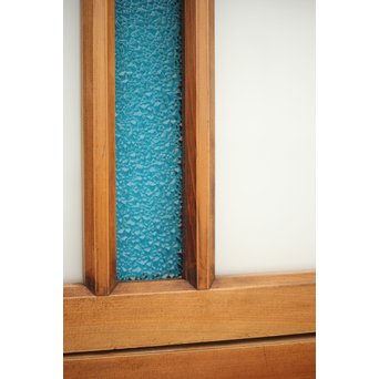 4色ガラスの欄間/明り取り 4枚1組　R0038Y 