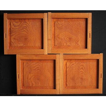 玉杢の小型板戸 4枚1組　B996