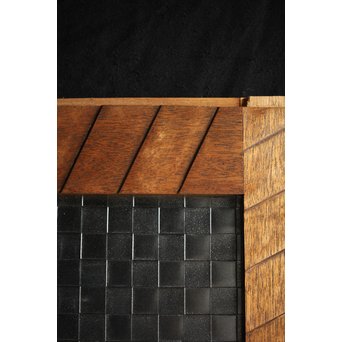 名栗框のチェッカーガラス戸　GD1306 